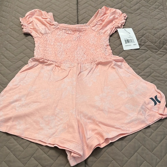 Hurley Pink Smocked Romper/NWT/Various - Picture 6 of 15